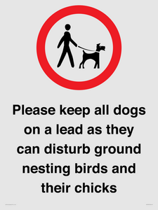 Please keep all dogs on a lead as they can disturb ground nesting birds and their chicks